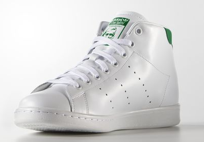 stan smith montante blanche et verte