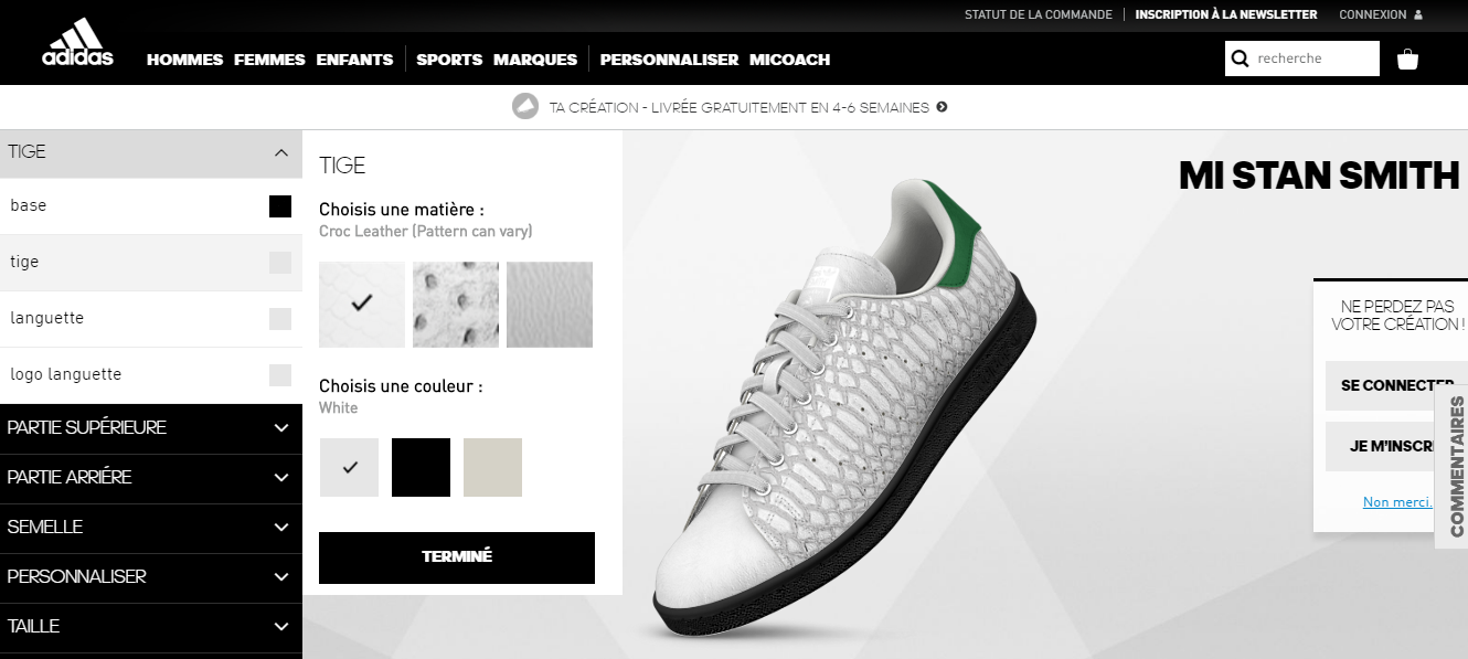 stan smith personnalisée pas chère