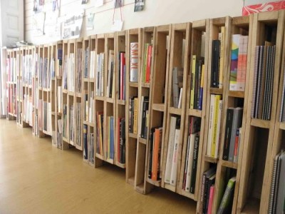 bibliothèque palette bois