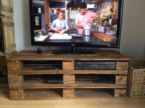 meuble télé palette