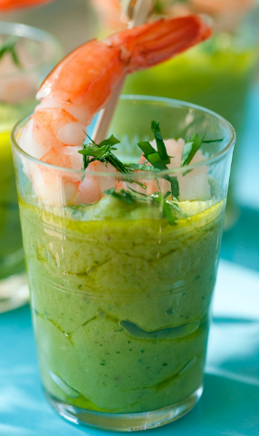 entrée simple et pas chere verrine avocat crevette