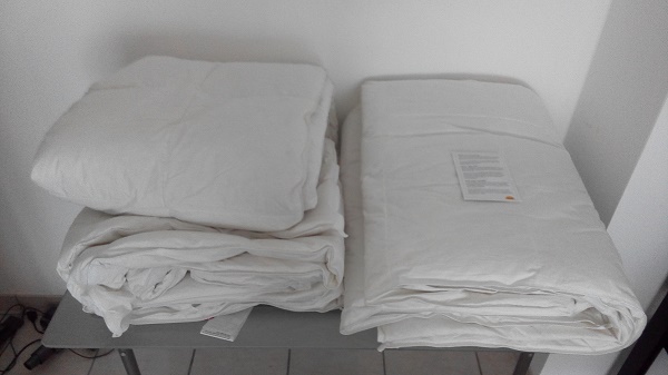 test couette duvet d'oie eve