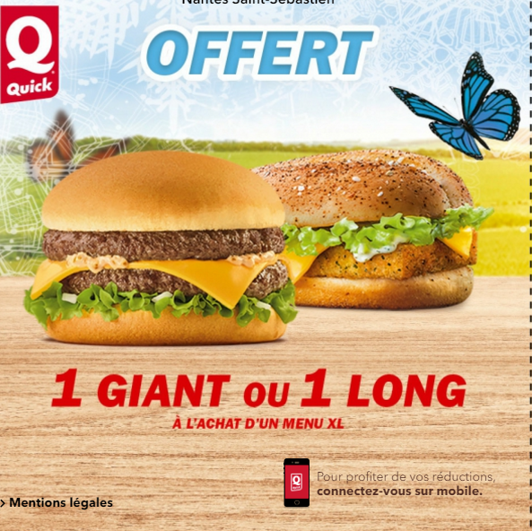 burger gratuit quick