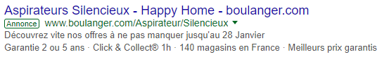 annonce google Adwords