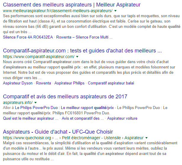 moteur de recherche google naturel