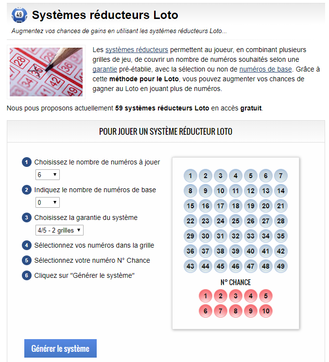 système gagner loto