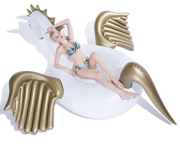 bouée gonflable licorne ailée