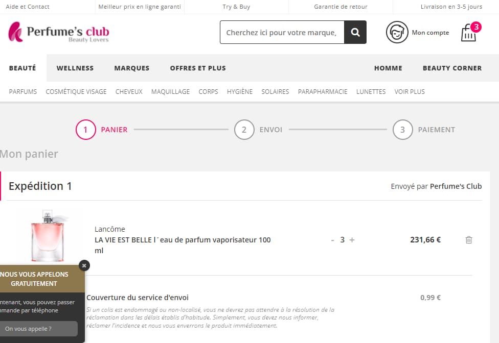 Panier perfume'e club