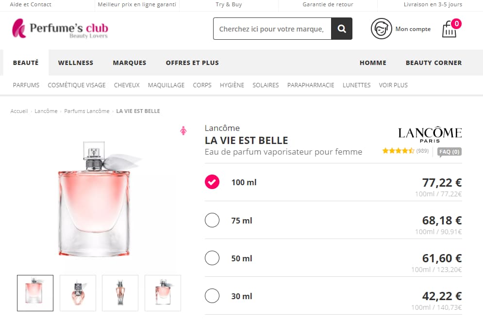 produit perfume's club