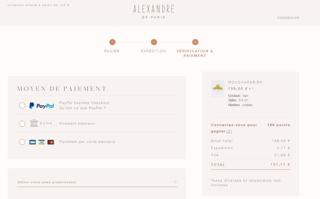 paiement alexandre de paris