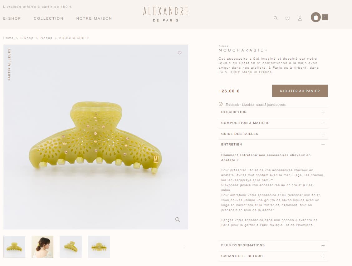 produit alexandre de paris