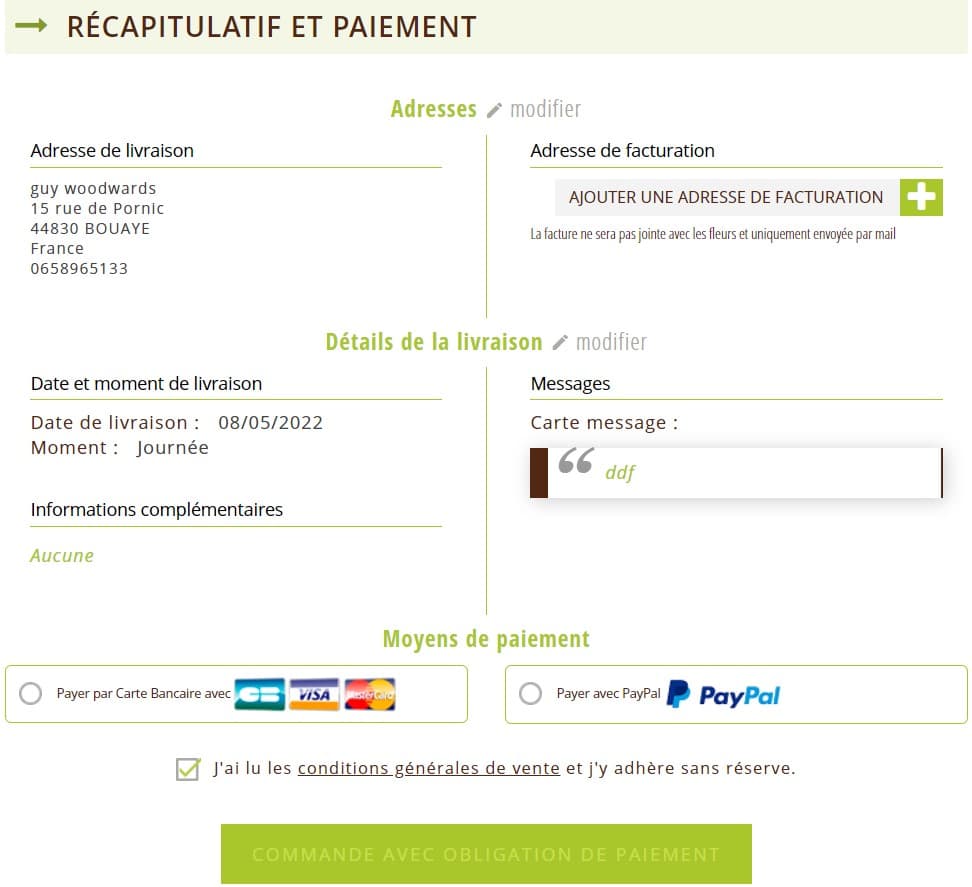 paiement lagitateur floral