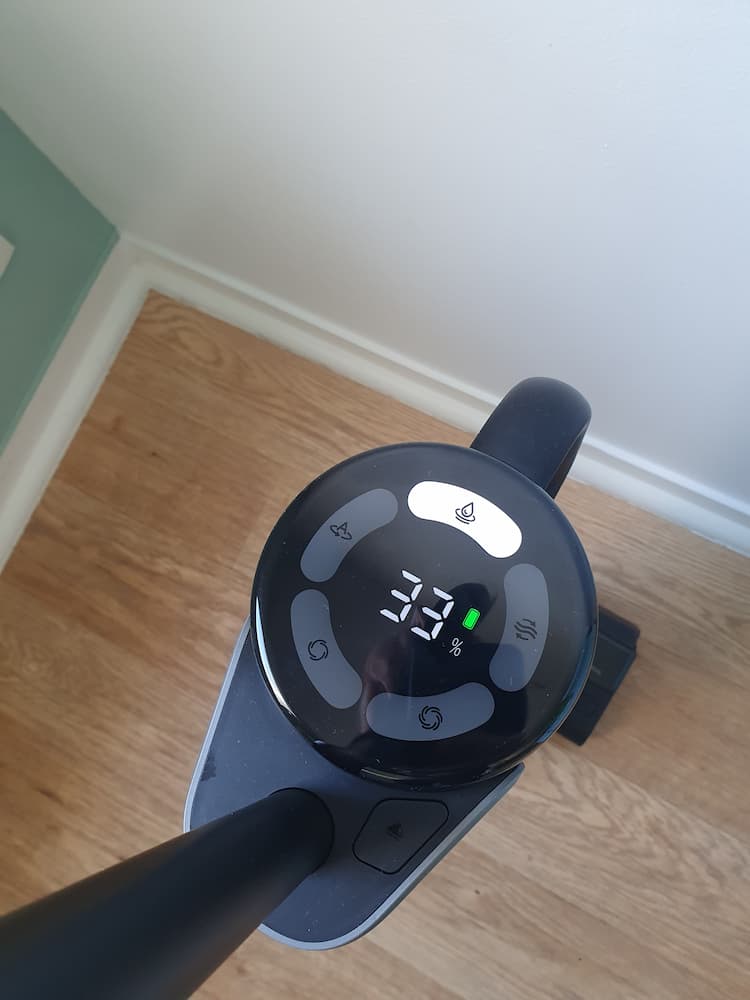 Mode de nettoyage ultra visualisé sur l'écran LED.