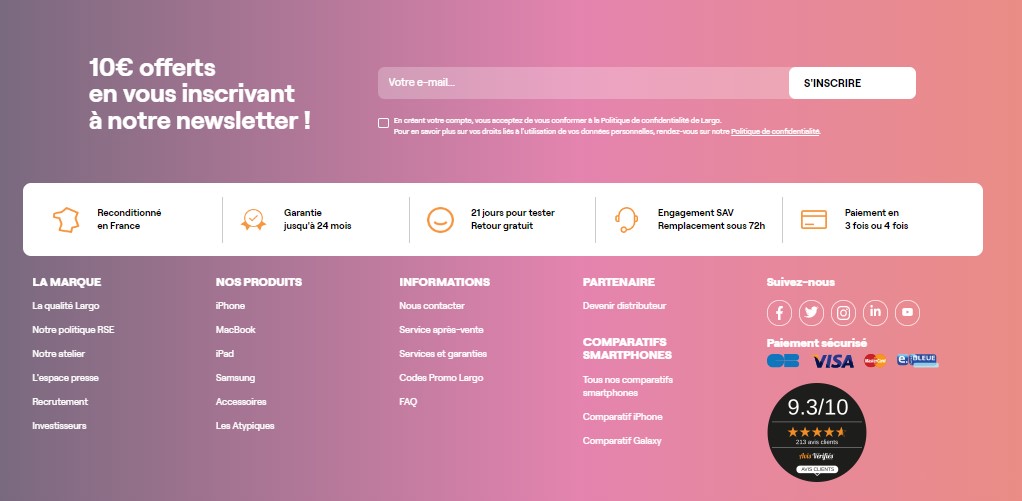 offre newsletter largo