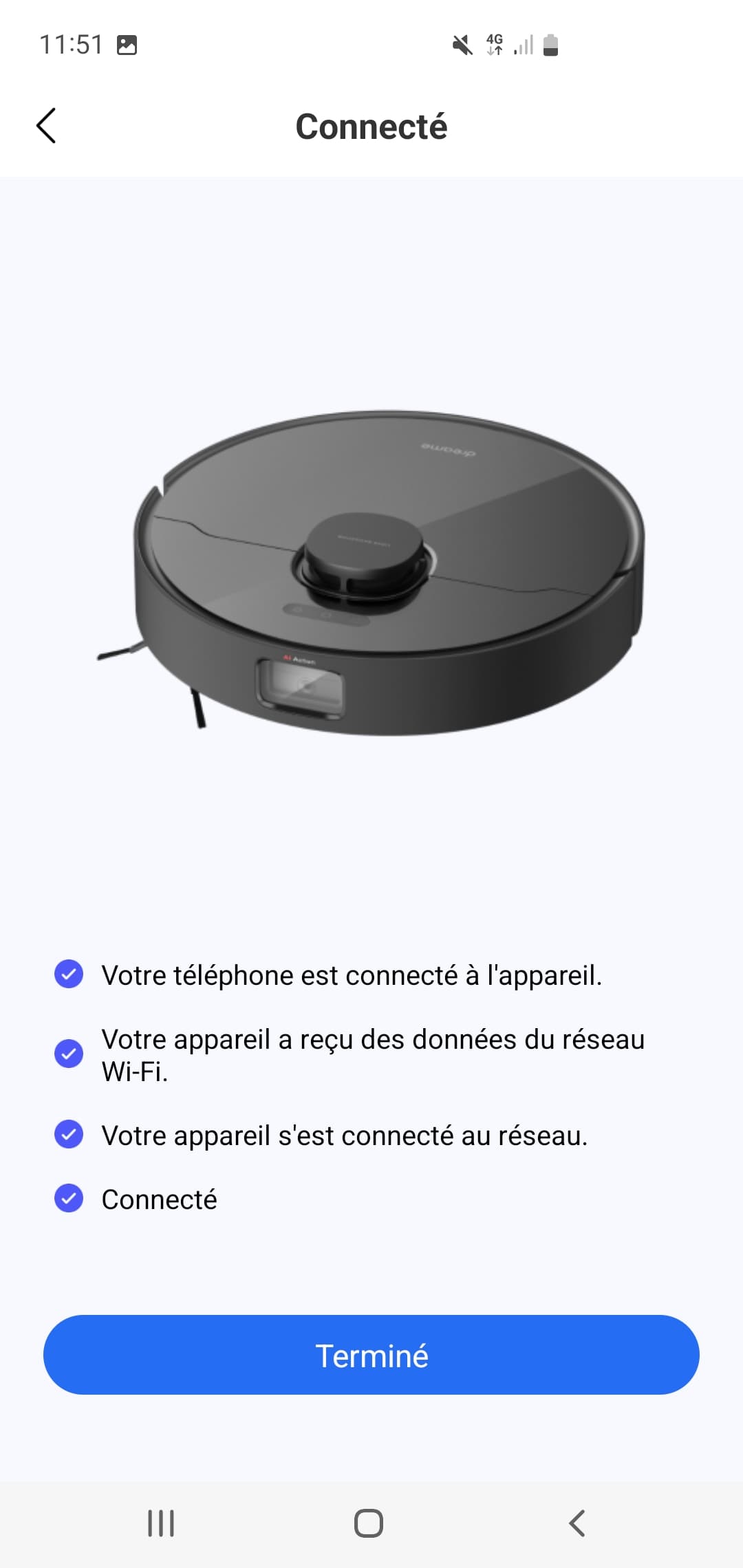 connexion DreameBot D10s Pro