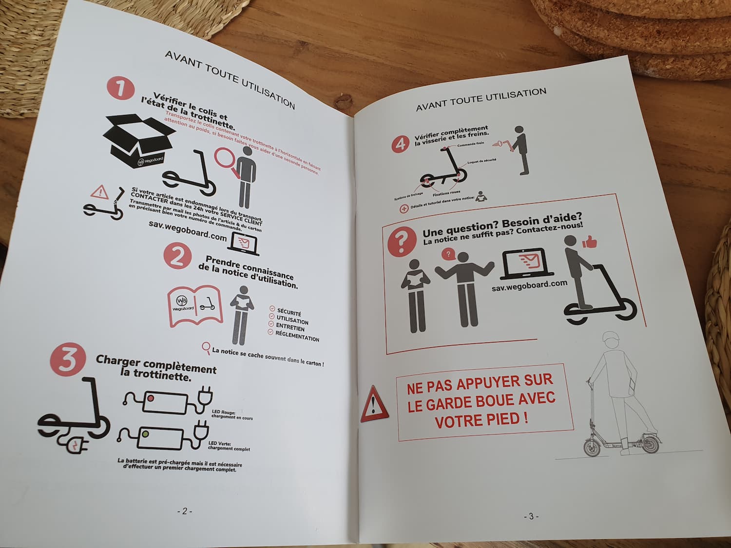 manuel utilisation trottinette électrique wegoboard