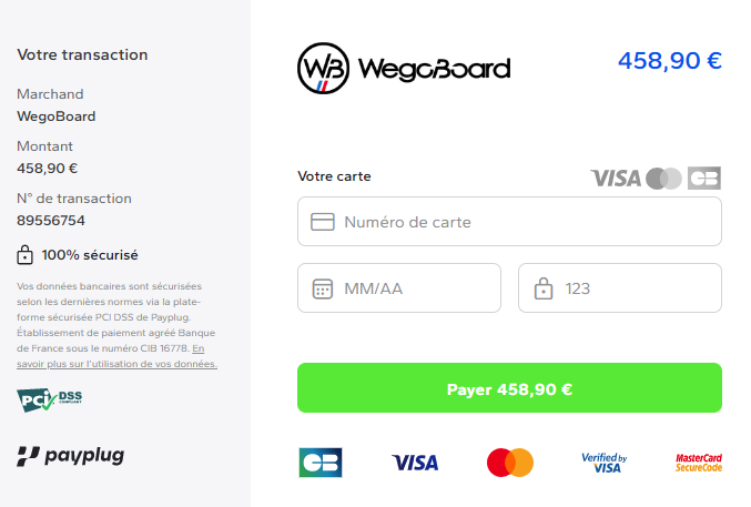 transaction wegoboard