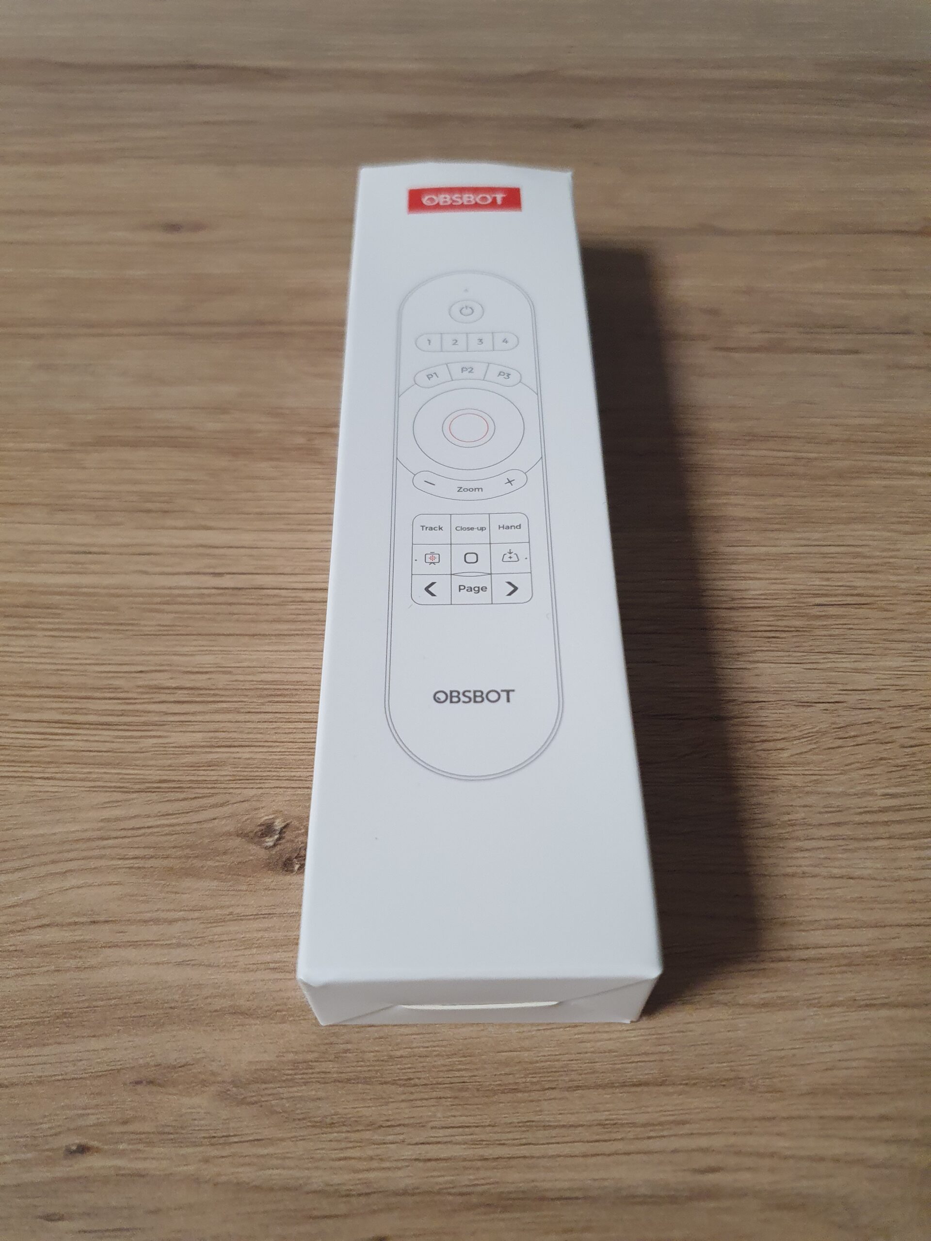 La télécommande Obsbot dans son emballage.