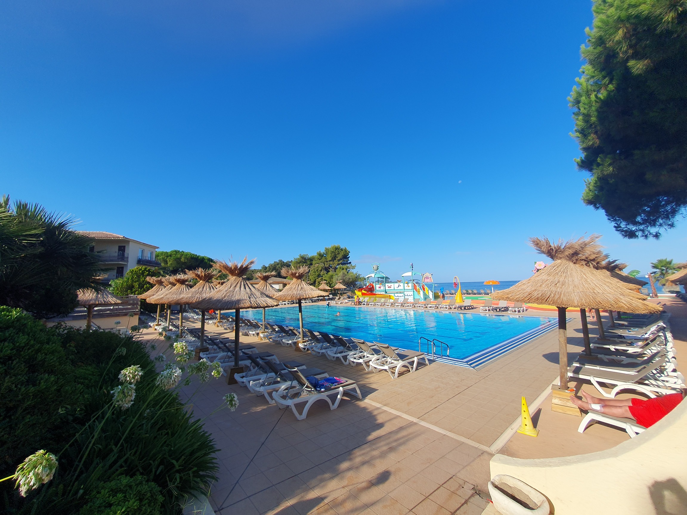 La piscine de l'hôtel club Marina Viva de Porticcio.